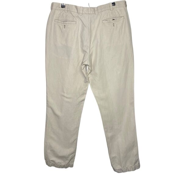 Brooks Brothers Pants Mens 36x32 Beige Baird McNutt Irish Linen Coastal Preppy - Picture 2 of 13